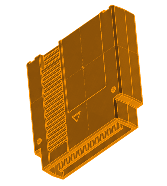Retro game cartridge blueprint